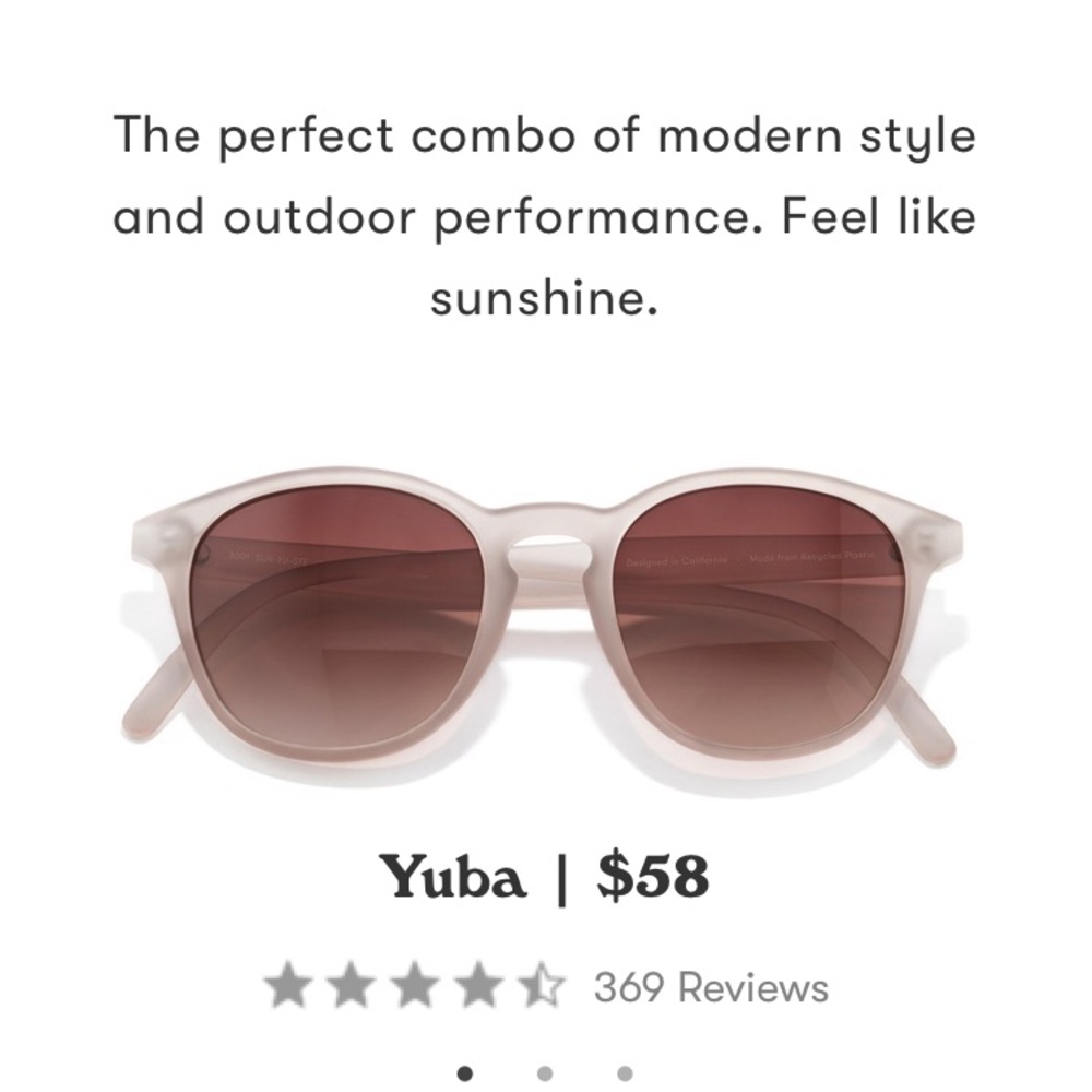 Sunski Yuba sunglasses, polarized.